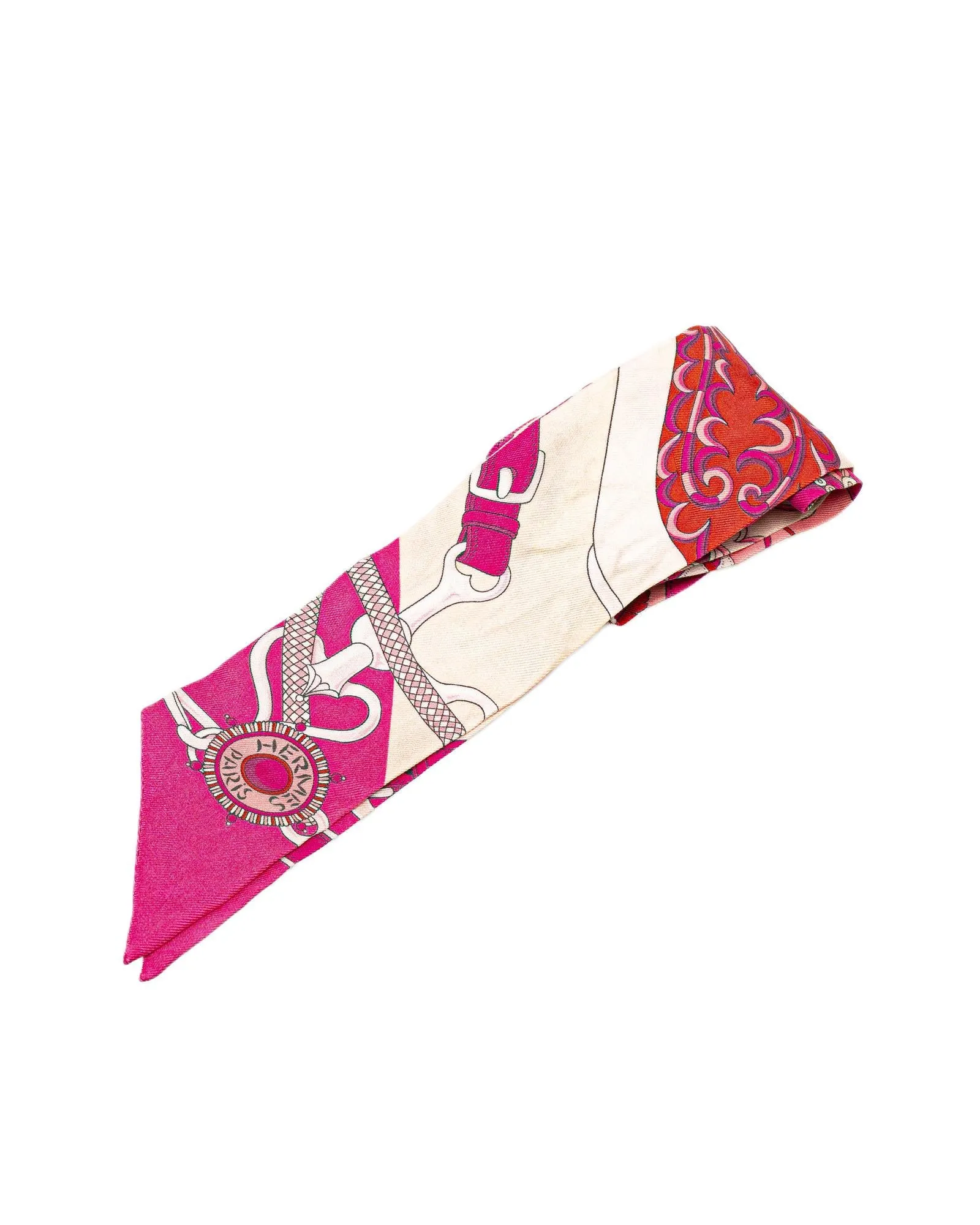 Amazon Festival Twilly Silk Scarf with Print