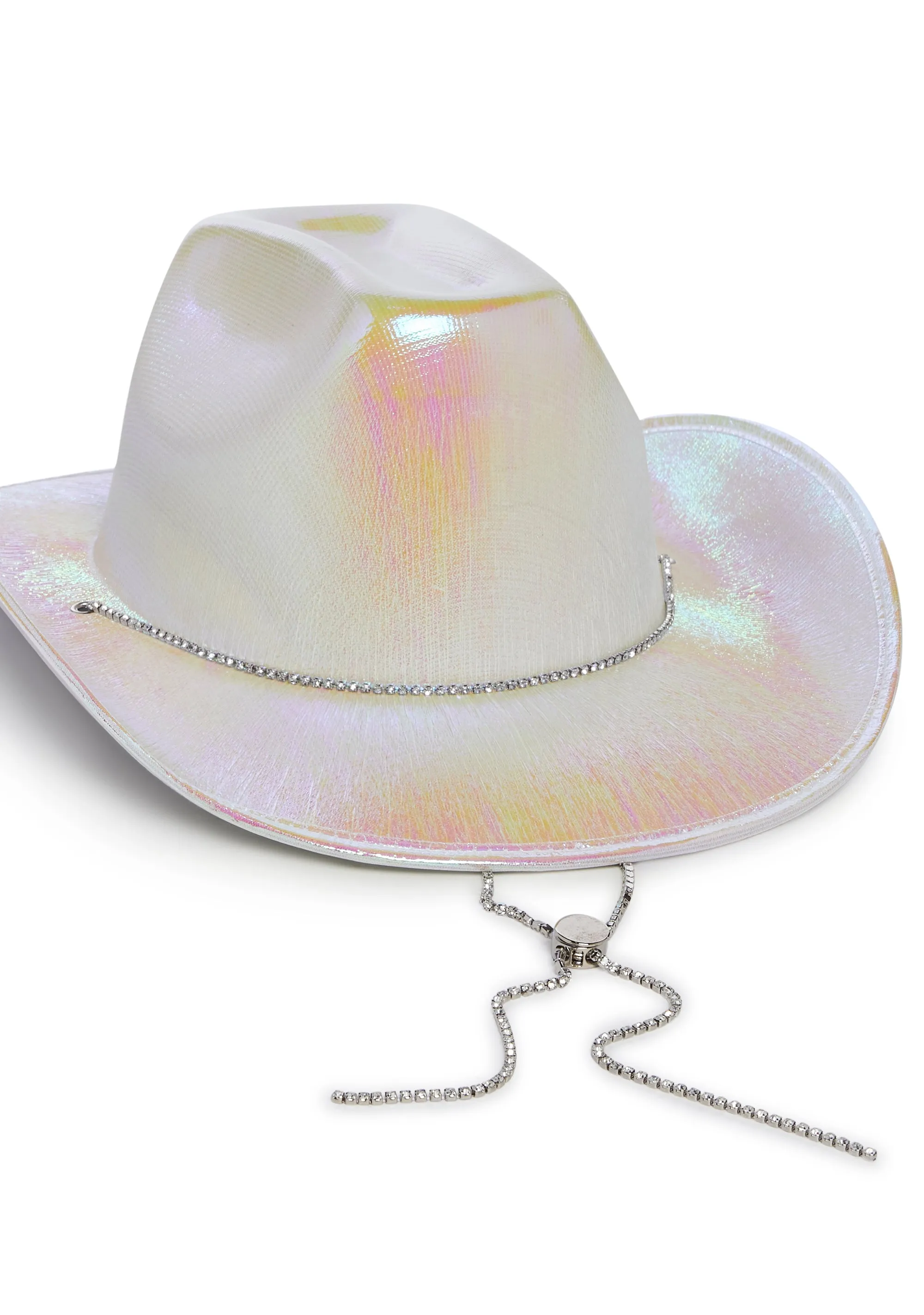 Gleam And Glow Cowboy Hat - White
