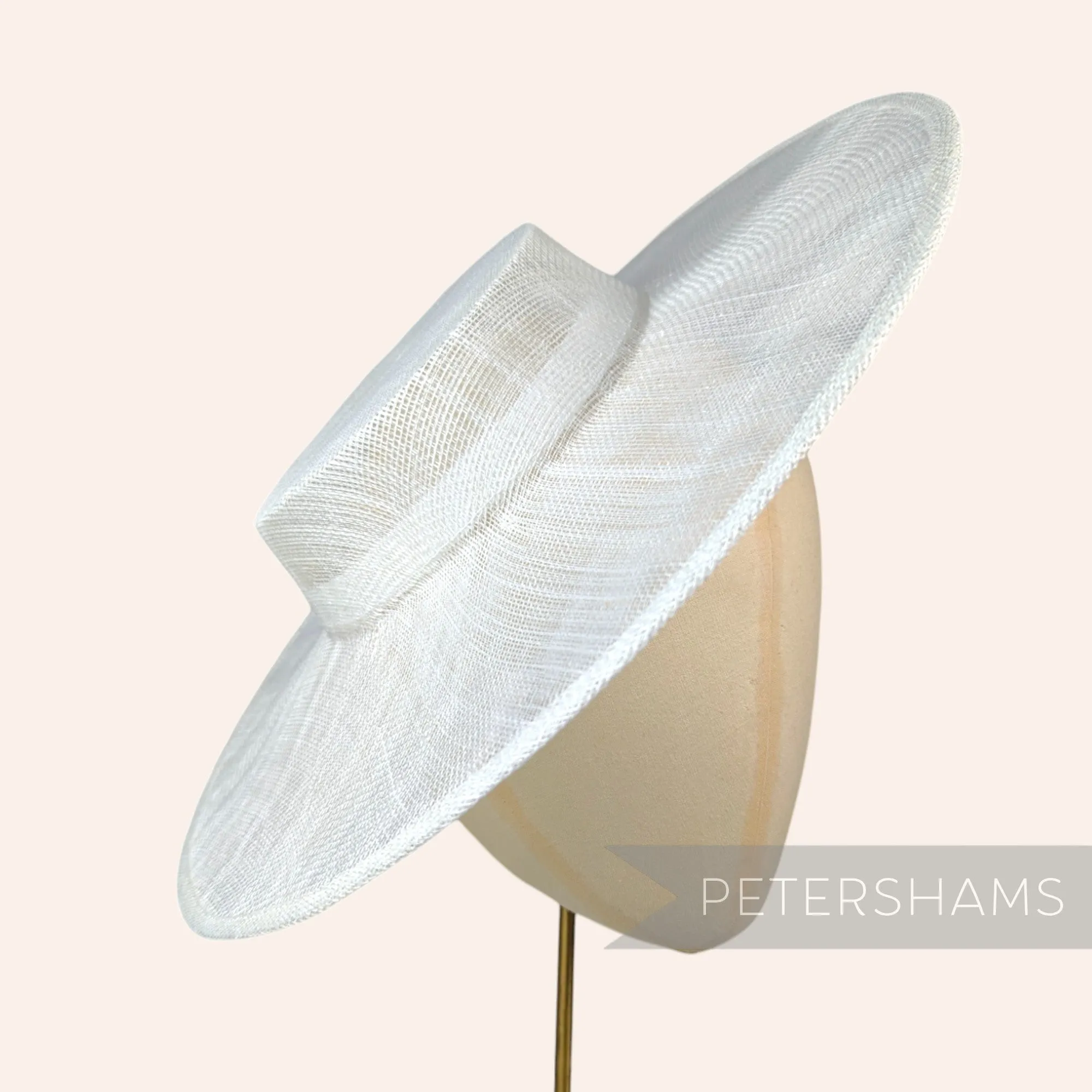 Large Brim Sinamay Boater Fascinator Hat Base