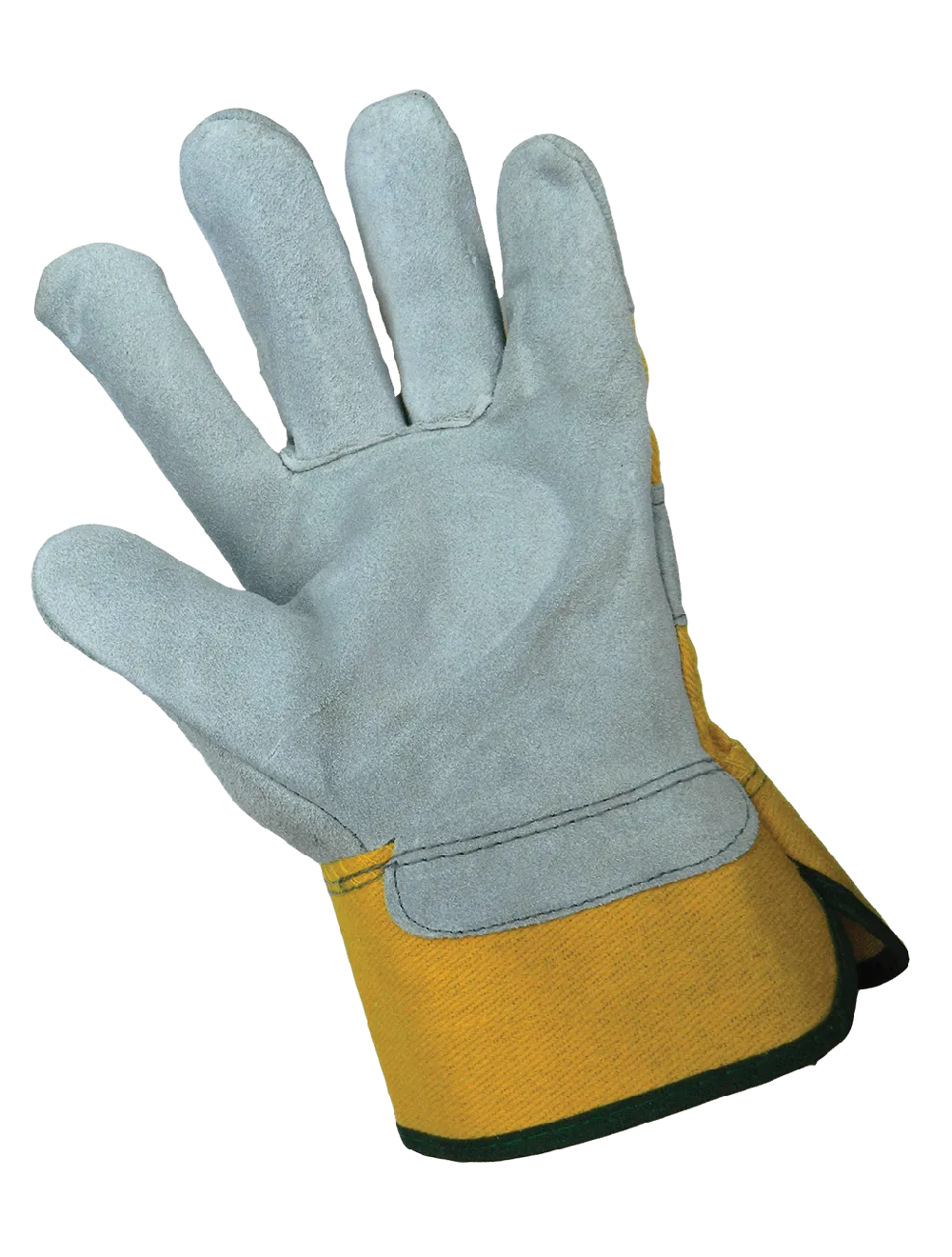 Premium Cowhide Leather Palm and Duck Safety Cuff Gloves - 2190